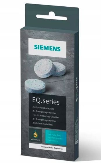 Таблетки для чистки кофейных масел кофемашины Siemens 10 шт TZ80001A TZ80001A фото