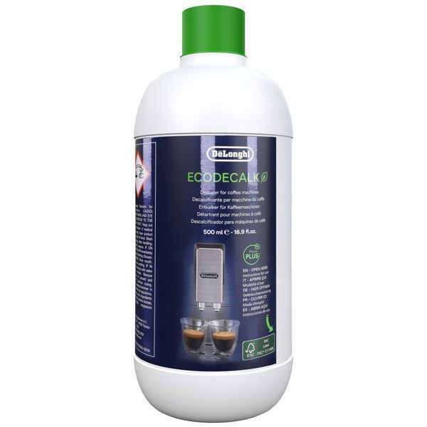 Жидкость для удаления накипи кофемашины DeLonghi EcoDecalk 500 мл. DLSC500, 5513296051 5513296051 фото