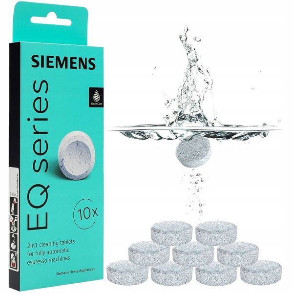 Таблетки для чистки кофейных масел кофемашины Siemens 10 шт TZ80001A TZ80001A фото