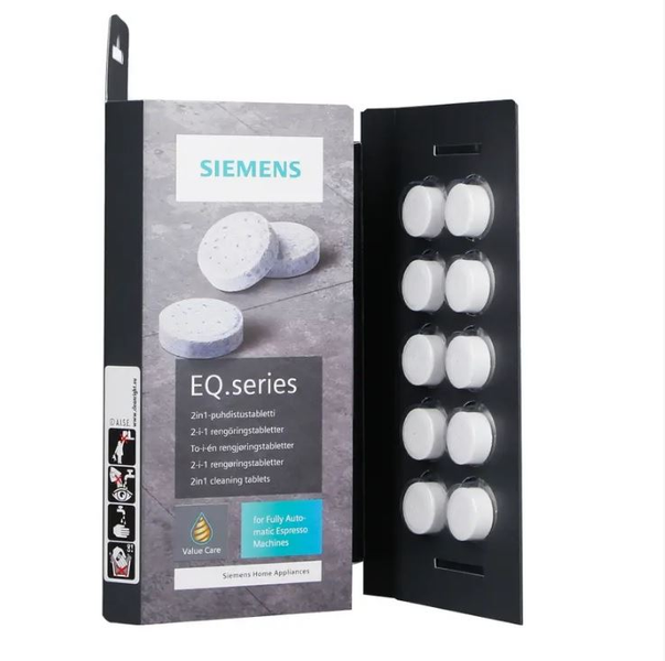 Таблетки для чистки кофейных масел кофемашины Siemens 10 шт TZ80001A TZ80001A фото