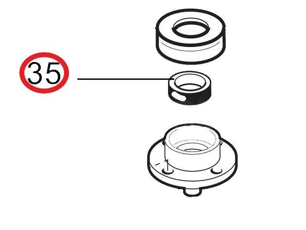 Резиновый уплотнитель под бункер воды для кофемашины Saeco NM05.013, 145842900, 1186700 NM05.013 фото
